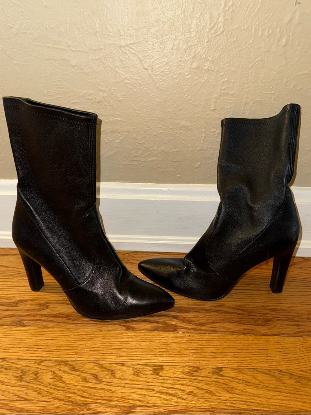 Stuart Weitzman Black Mid-Calf Boots (11 M)